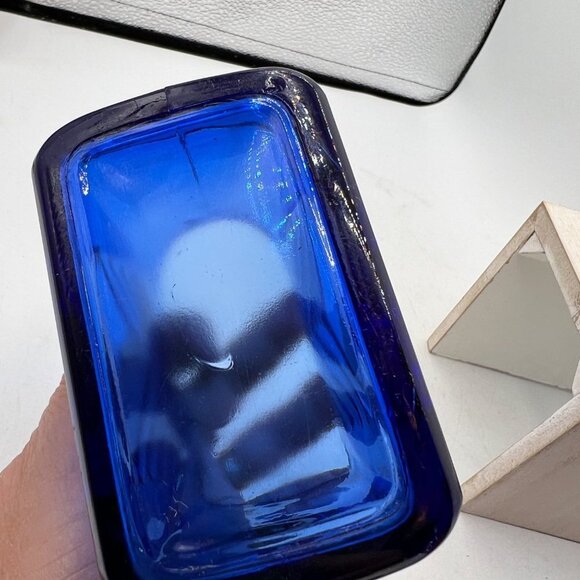 Hazel Atlas Art Deco Cobalt Blue Creamer - Picture 7 of 12